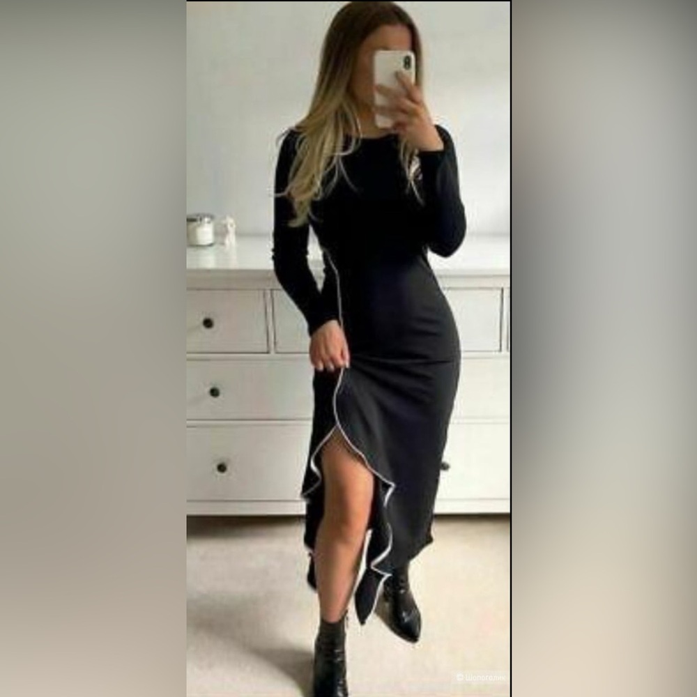 Zara black long sleeve dress